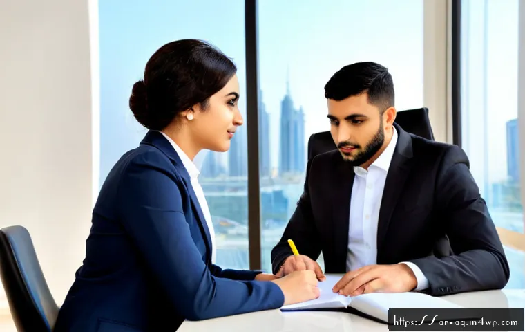 피드백을 통한 성과 향상의 기본 원칙 - Photorealistic modern workplace in an Arab city, a confident Middle Eastern manager in modest profes...